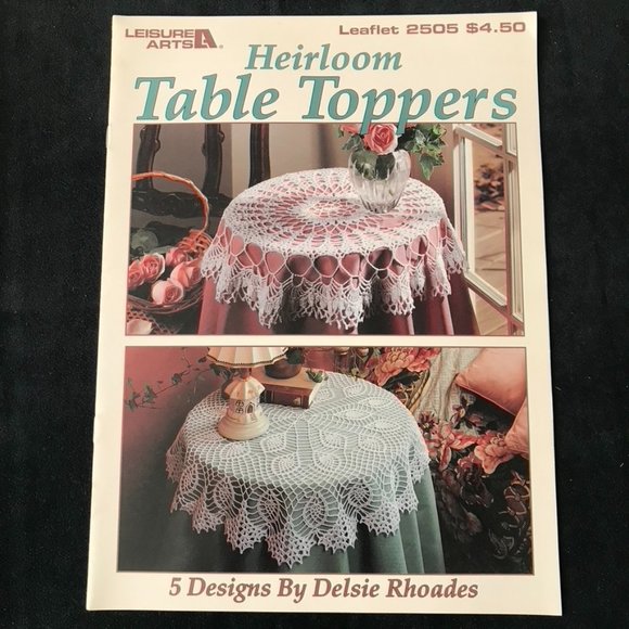 Heirloom Table Toppers 5 Crochet Patterns Leisure Arts 2505 Round 1994 - Picture 1 of 4